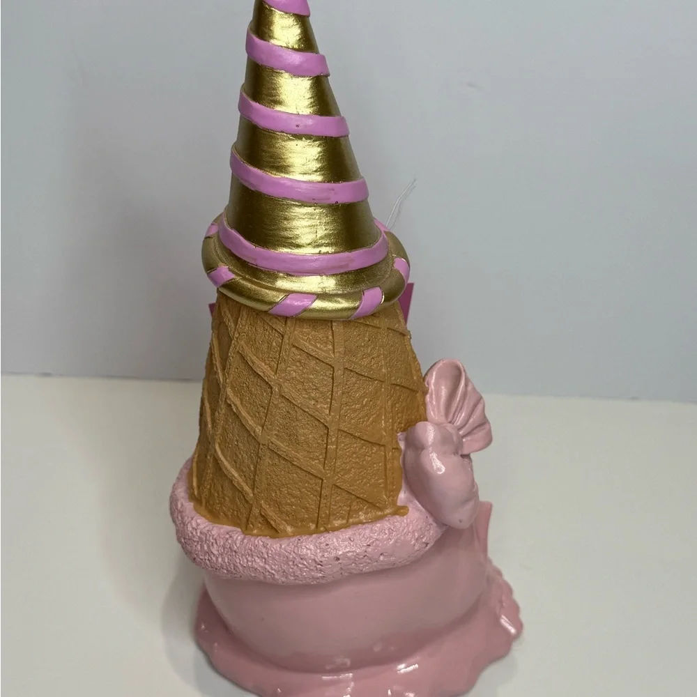 HERE LIES SUMMER Pink Skull & Bow Ice Cream Cone Halloween Summerween Decor NWT - Picture 5 of 15